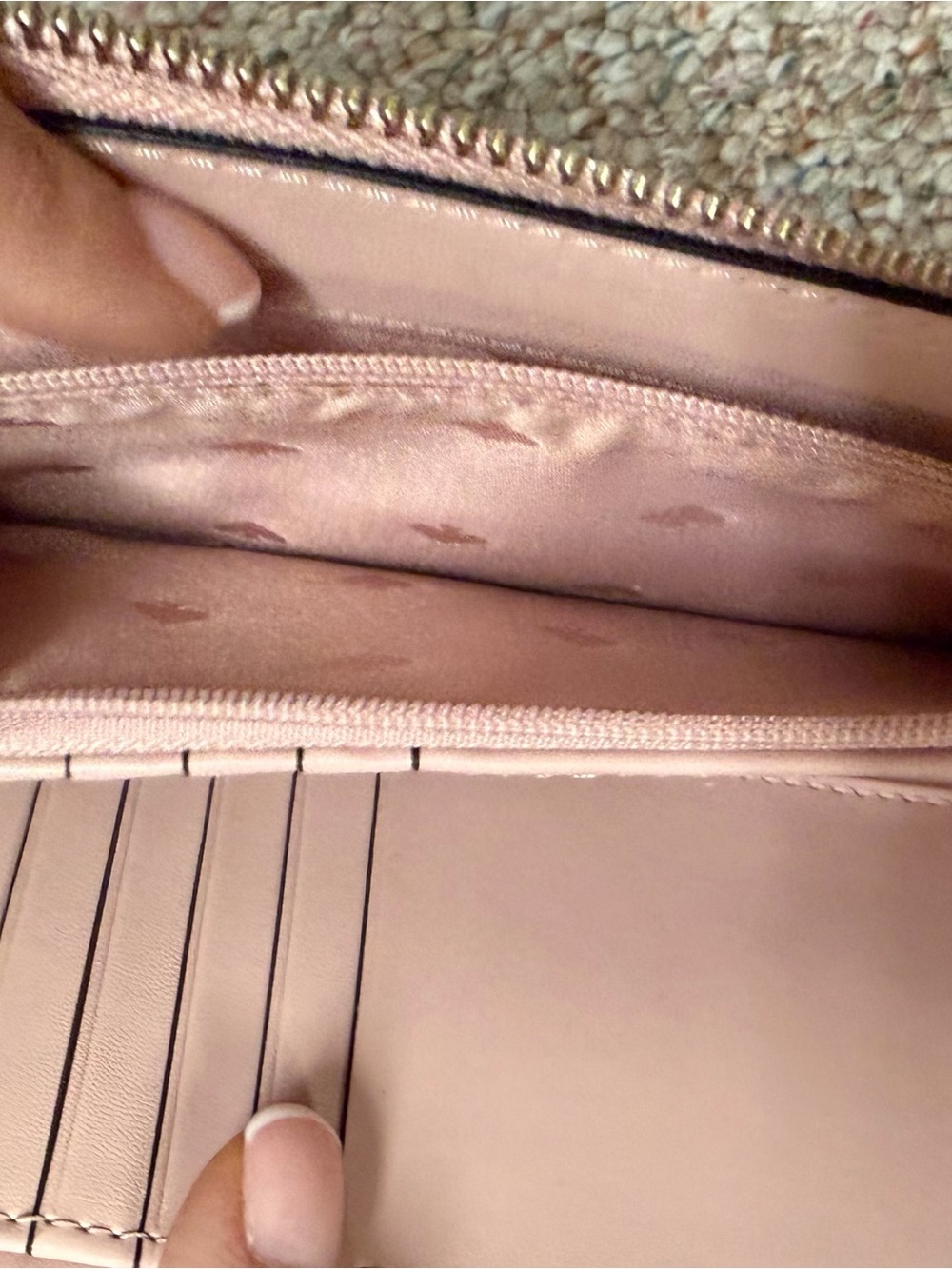 kate spade Black and Blush Pink Leather Wristlet Clutch - Picture 10 of 10